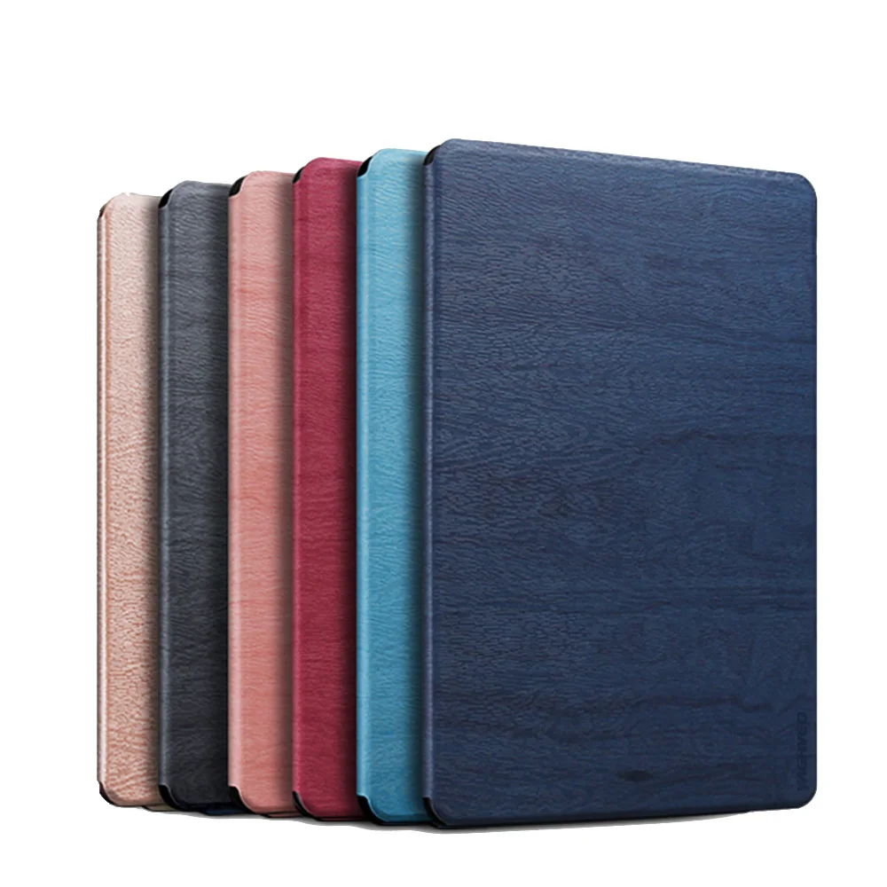 

1PC Wood Grain Ultra Slim Stand Flip PU Leather Tablet Case Smart Cover Screen Protector Auto Sleep/Wake Up For iPad mini 1 2 3