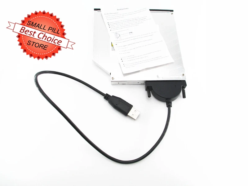 Переходник USB на тонкий SATA для ноутбука CD DVD Оптический привод 13Pin | Компьютеры и