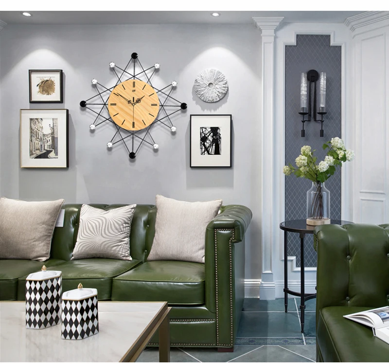 barber pole clock home 3d clock wall (11)