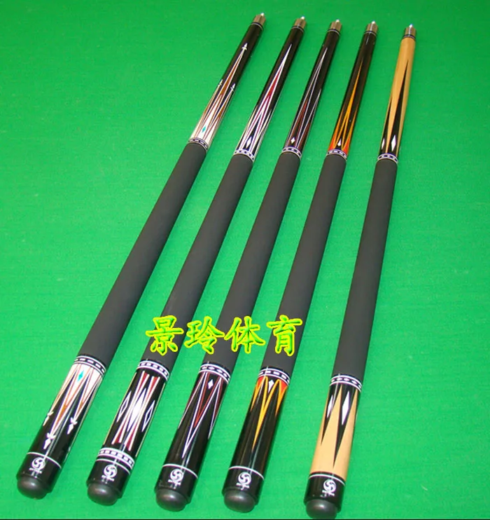 

Free shipping billiard pool cue stick 1/2 joint Maple wood shaft with 13mm leather tip american black 8 cue stick