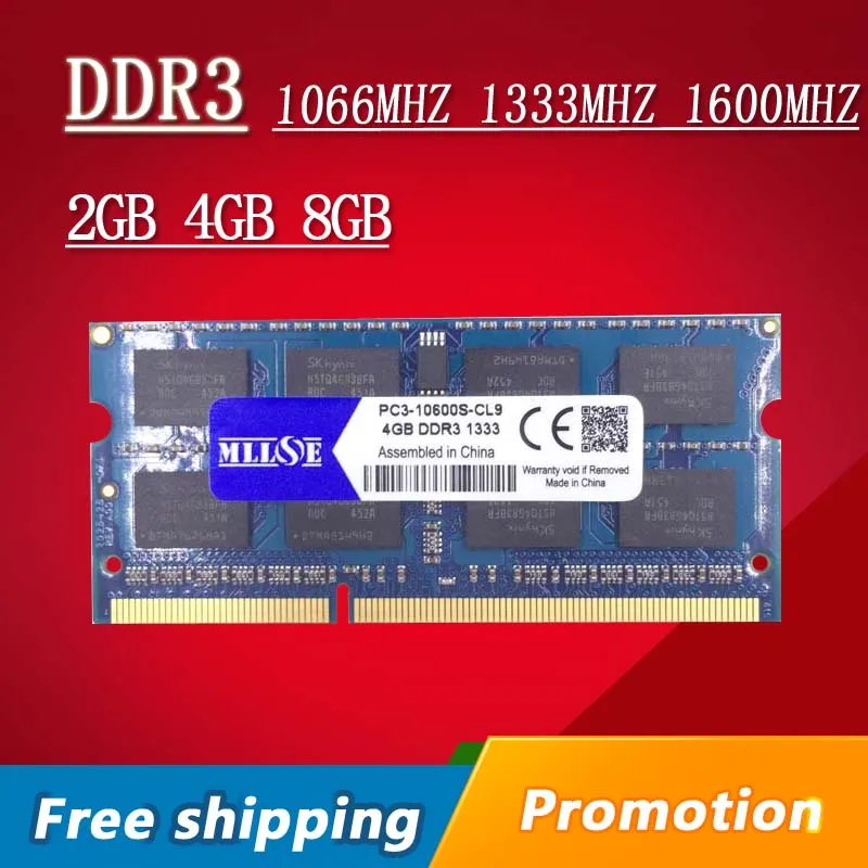 Оперативная память MLLSE DDR3 4 ГБ 8 2 Гб 1066 1333 1600 МГц SODIMM DDR3L для ноутбука|sodimm ddr3 4gb|ddr3