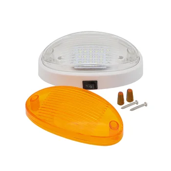 

12V Caravan Ceiling Light 24LED Car Ceiling Dome Light for Trailer Van Yacht Boat Oval Interior Room Light