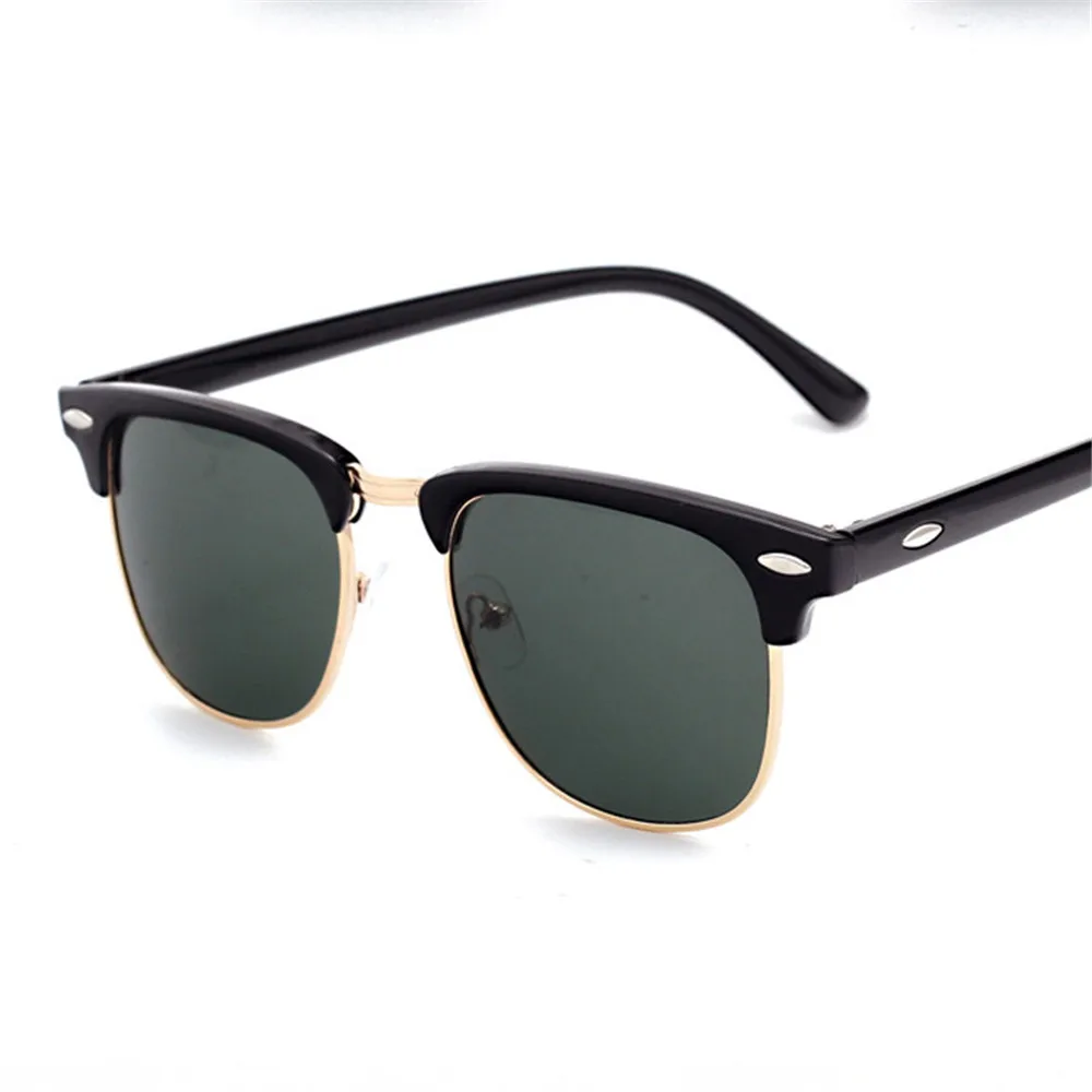 Ретро солнцезащитные очки зеркальные Мужские солнечные очки больших размеров женские классические солнцезащитные очки UV400 Винтажные