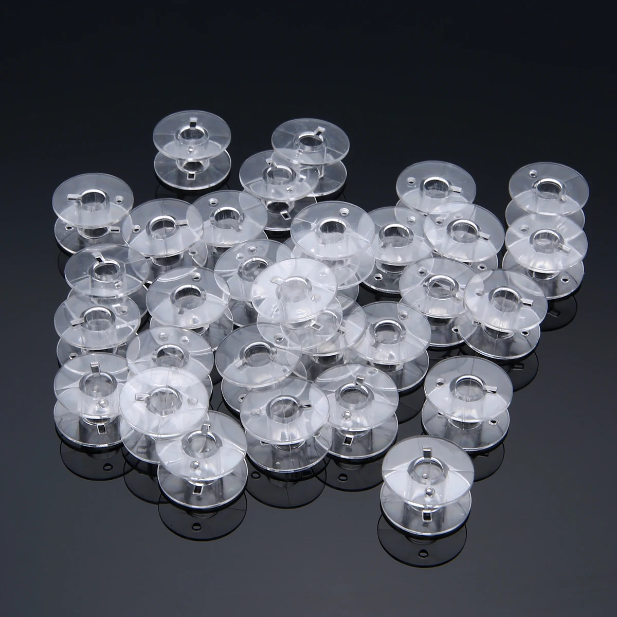 30pcs Mayitr Style SA156 Sewing Bobbins Spool Transparent Plastic Empty