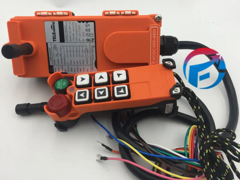 

F21-E1 Telecrane Industrial Crane Remote Controls 1 Speed Hoist Switch 6 buttons AC/DC65V-440V 1T+1R