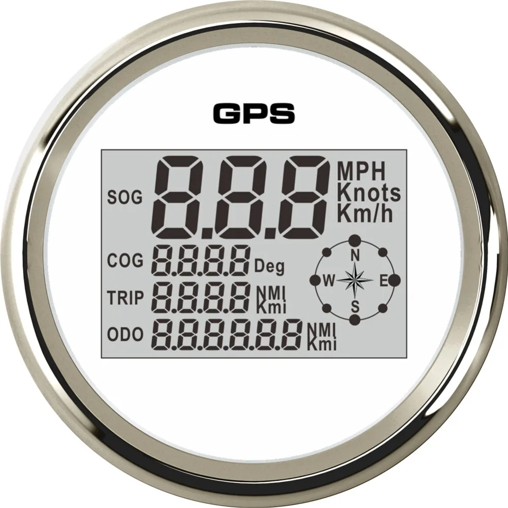 

1pc 85mm Digital GPS Speedometers Gauges 0-999 9-32vdc Auto LCD Speed Odometers Trip Gauges COG SOG with 8 Kinds Backlight Color