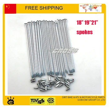 

spoke set for dirt pit bike Motorcycle wheels repair Spokes Assembly 12" 14" 16" 17" 18" 19" 21" Rim Wheel free shipping