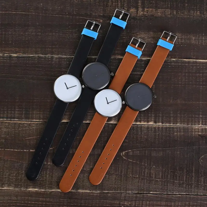 Fashion Simple Clock Women's Watches Women PU Leather Stainless Women Steel Analog Quartz Wrist Watch Relogio Feminino