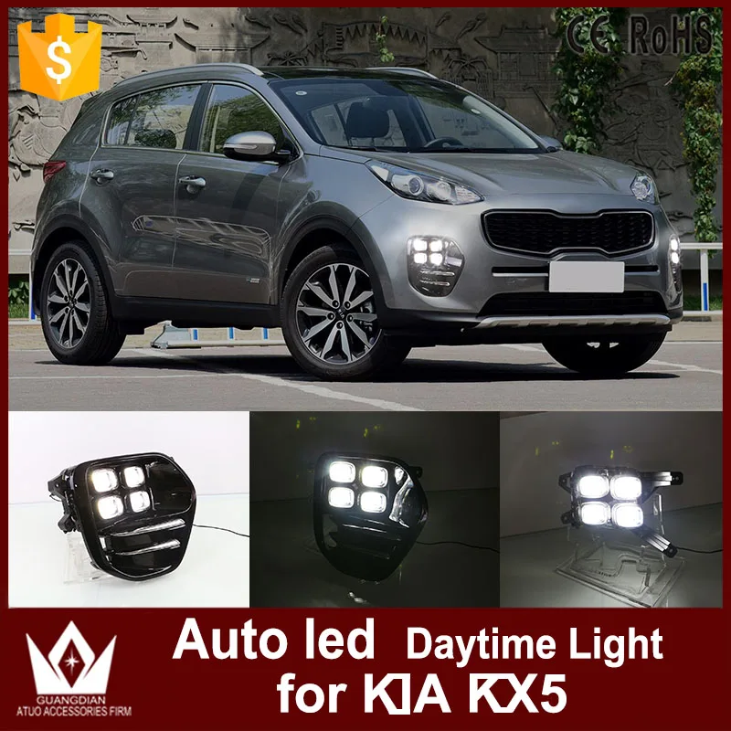 Nightlord Auto Car led Daytime Running Lights For Kia KX5 2016 2017 white color DRL Waterproof