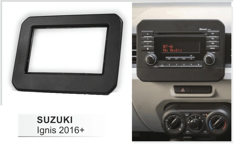 Двойной Дин Переходная для Suzuki IGNIS+ Радио DVD стерео CD Панель Даш Комплект отделка лицевой панели фронтальная рамка