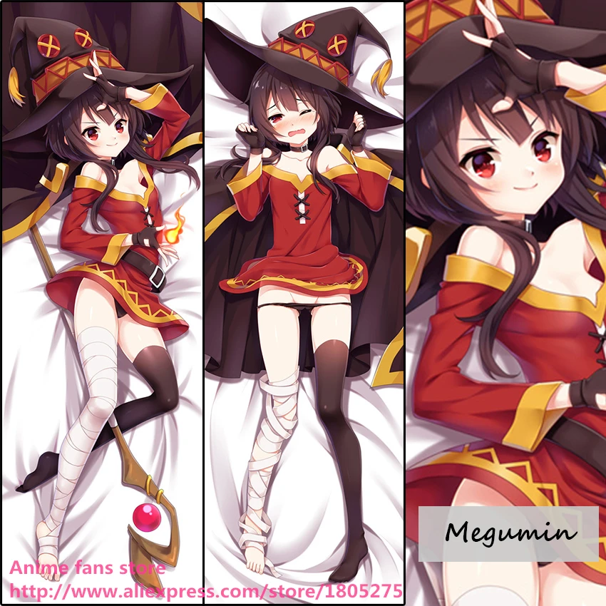 

Cute Anime Kono Subarashii Sekai ni Shukufuku wo Megumin Loli Japanese Pillowcase Pillow Case Cover decorative Hugging Body