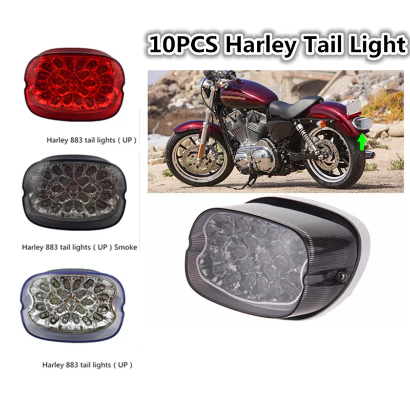 

1Pcs Red Smoke Clear LED Tail Brake Light for Harley Touring Electra FLTR Road King Glide FLHTCU I Sportster
