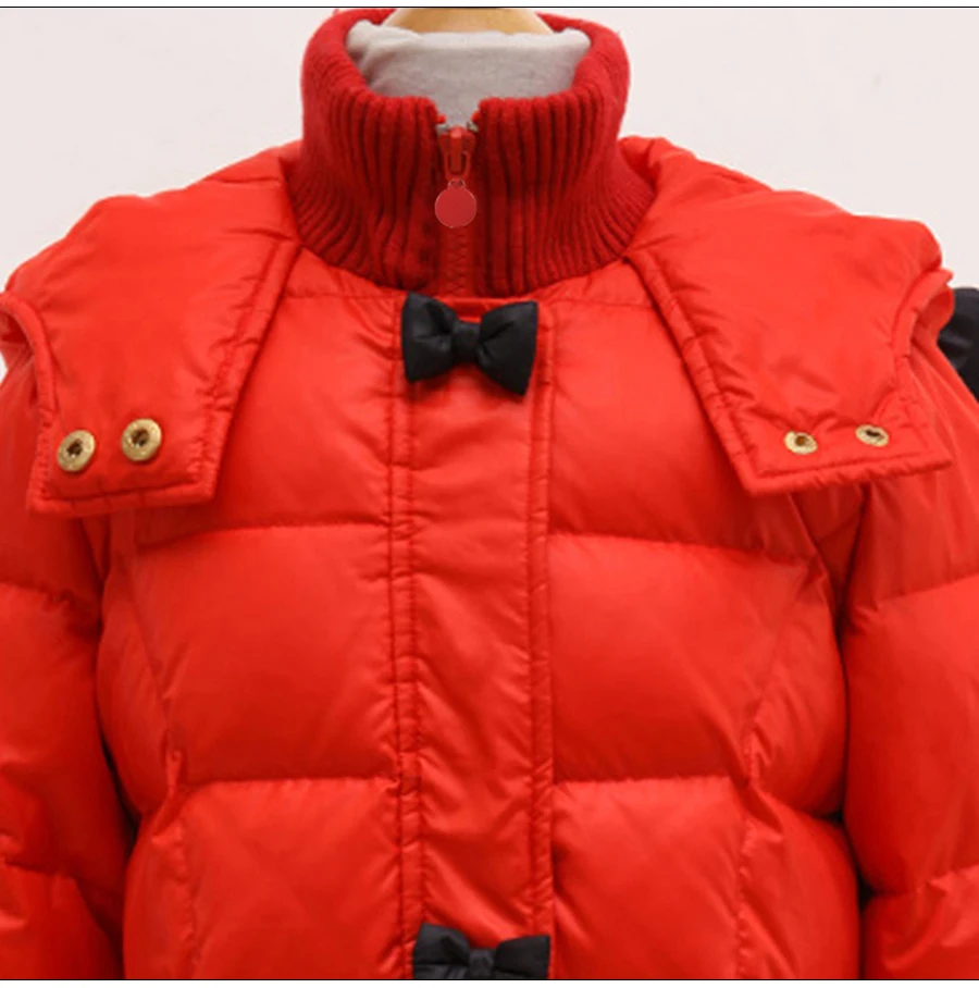 Пуховик для девочек модель года, брендовые зимние пальто для подростков одежда для детей длинная теплая верхняя одежда с капюшоном для девочек возрастом 6, 8, 10, 12, 14 лет, A15