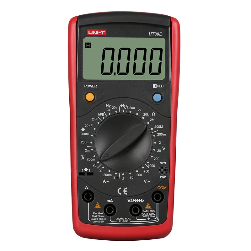 

UNI-T multimeter tester UT39E High-precision Digital Multimeter AC DC Volt Amp Ohm Capacitance Temp LCR Meter multimeter unit
