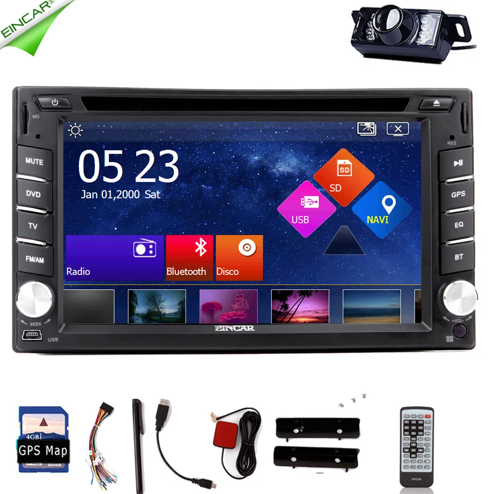 Sale Logo 3D SD FM Autoradio USB EQ Audio Car DVD Player Stereo Video Touch Screen CD MP4 8GB GPS Map Music Radio Auto 10