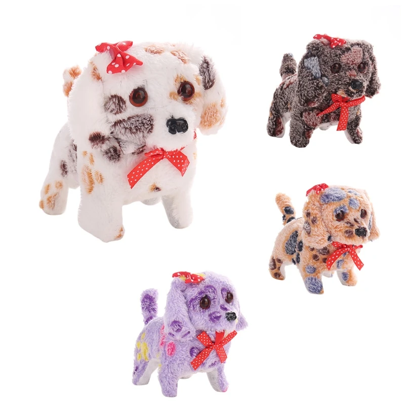 walking plush dog