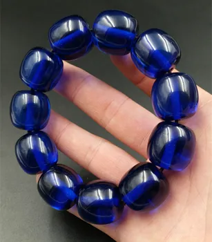 

High - grade fashion imitation of natural amber barrel bracelet blue / red /yellow bee wax platinum bracelets hand row bangles