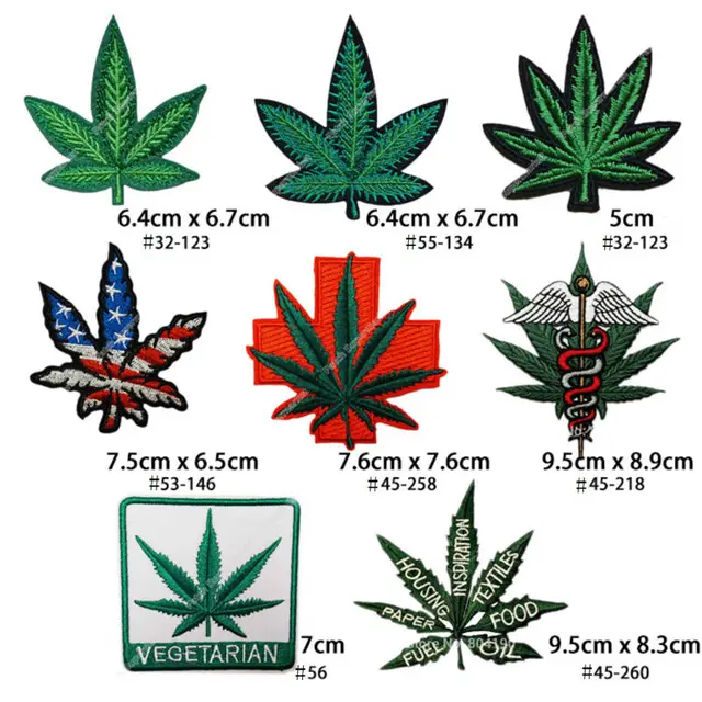 Orted Pot Leaf Weed Hemp Cannibis Retro Boho Hippie Lique Iron Orted Pot Leaf Weed Hemp Cannibis Retro Boho Hippie Lique Iron On Patch Decoration Accessories