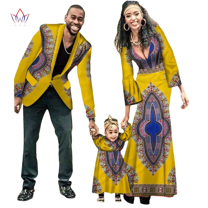 Г. Осенняя Новая модная Одинаковая одежда брендовая африканская одежда для папы, мамы и сына винтажные комплекты Семейные комплекты с длинными рукавами WYQ15 - Цвет: 4