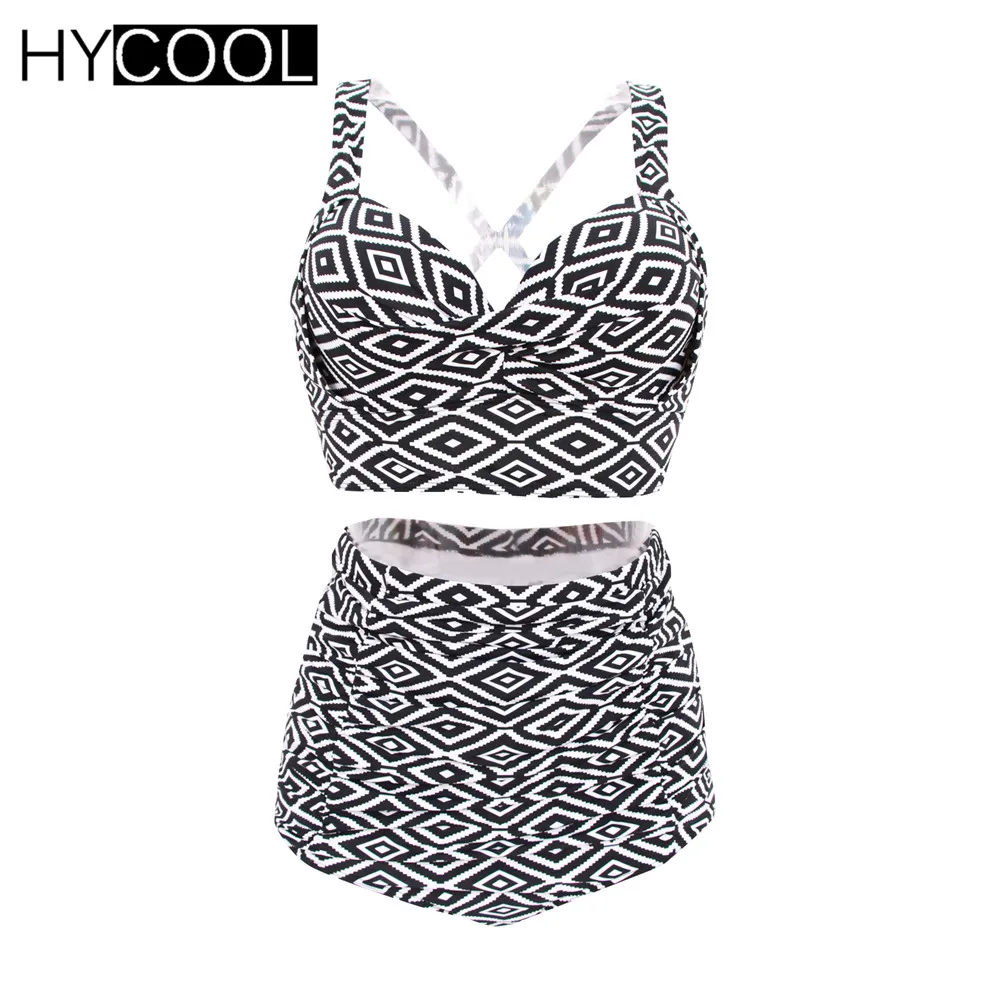 

HYCOOL Sexy High Waist Swimsuit New Bikinis Women Push Up Bikini Set Swimwear Ladies Bathing Suit Beach Wear Plus Size XL