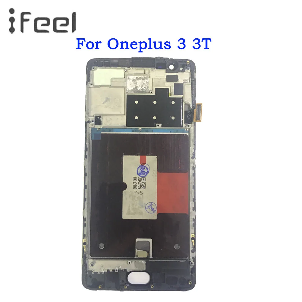 

Super AMOLED Display For Oneplus 3T LCD Display Touch Screen with Frame Replacement For Oneplus 3 3T A3000 A3003 LCD Display
