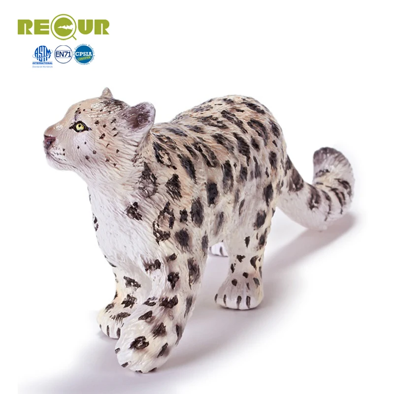 Recur Snow leopard toy wild Animal Model Hand Painted Action Figure