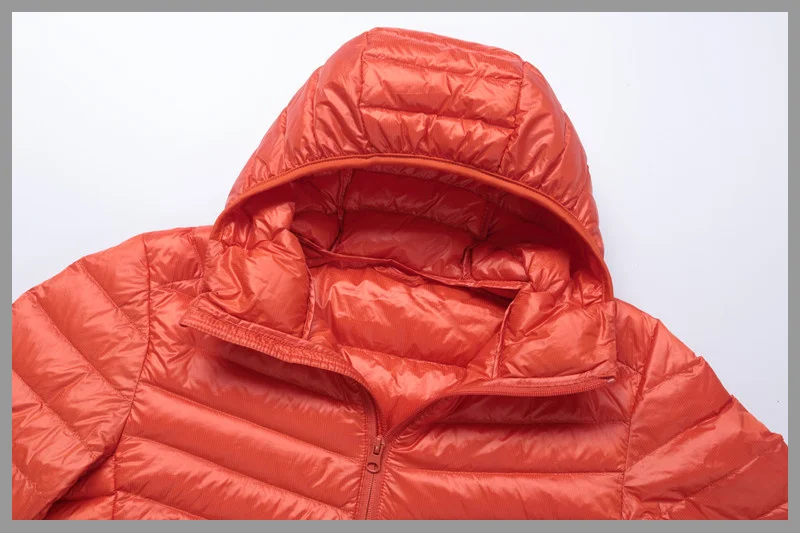 LANBAOSI Сверхлегкий подпушка куртка с капюшоном для мужчин Packable тонкий короткий легкий ветрозащитный белая утка фугу пальт