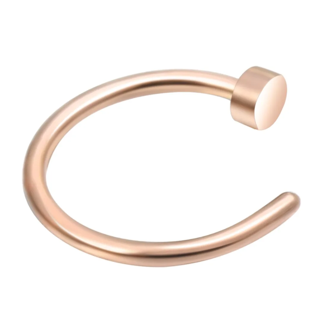 10pc Surgical Steel Round Top Fake Nose Stud Ring Stud Hoop Tragus Simple Punk Body Piercing Jewelry Shellhard femme bijoux