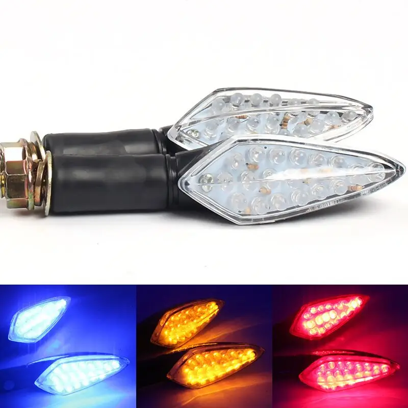 2x Motorcycle LED Turn Signal Indicator Light Flasher font b Lamp b font For Honda CB