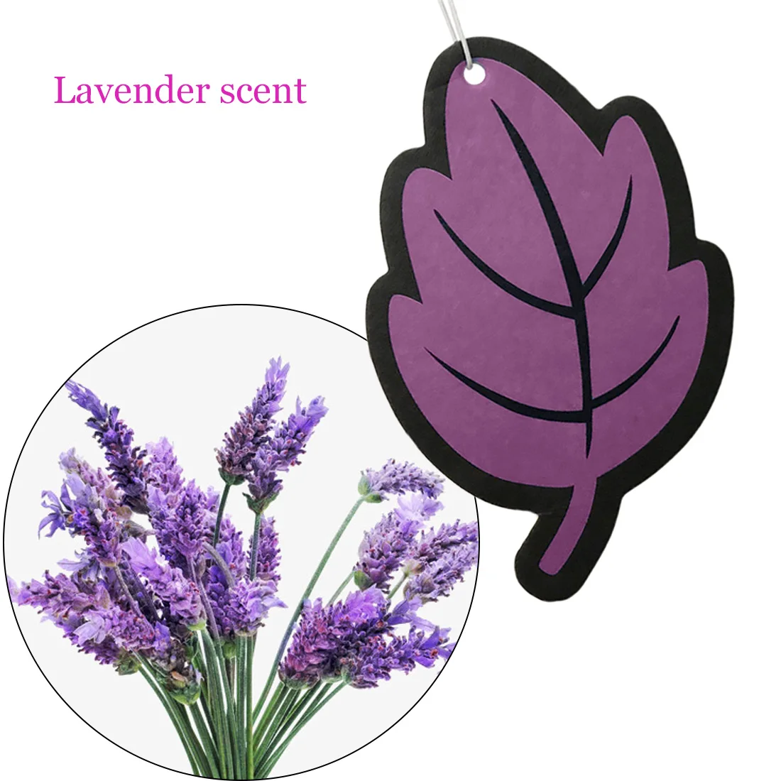 Автомобильный освежитель воздуха 6 шт./лот. Автомобильный освежитель воздуха с ароматом ванили в форме листа - Название цвета: Lavender flavor