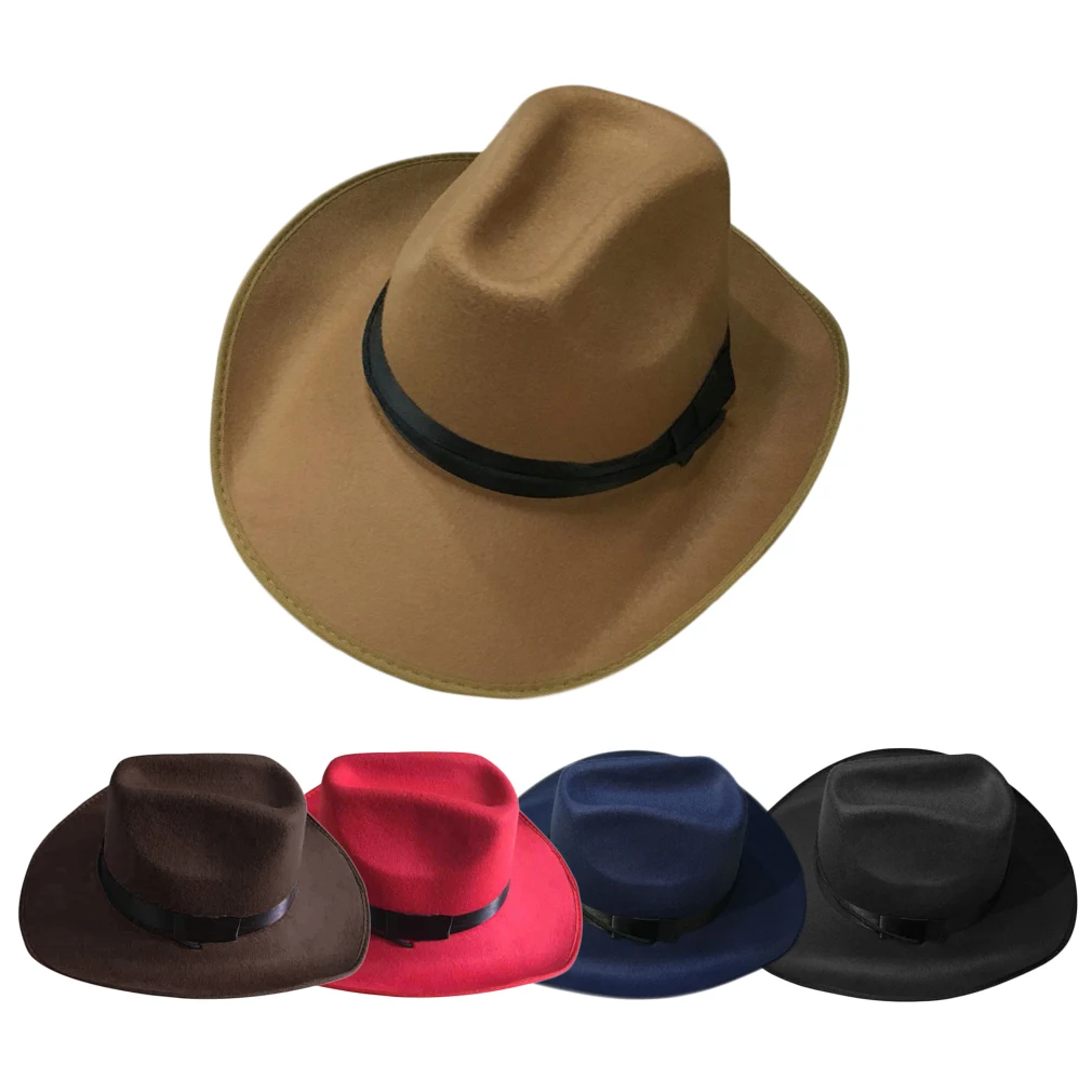 Adjustable Rope Male Female Western Style Caps Cowboy Cowgirl Hatsin