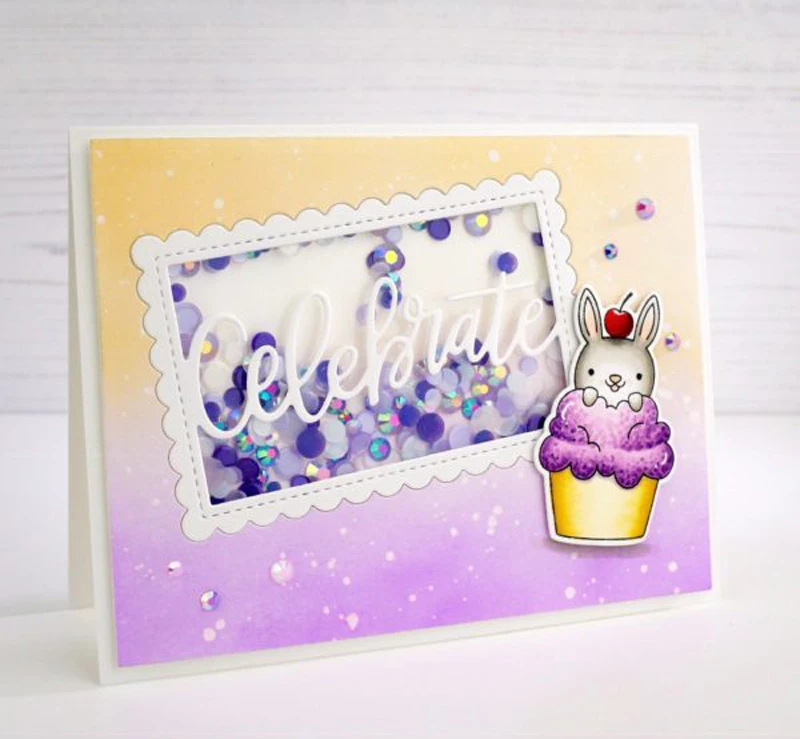 

Celebrate words Shaker card Metal Cutting Dies Stencils for DIY Scrapbooking Craft Paper Card Decorative Embossing Die Cuts