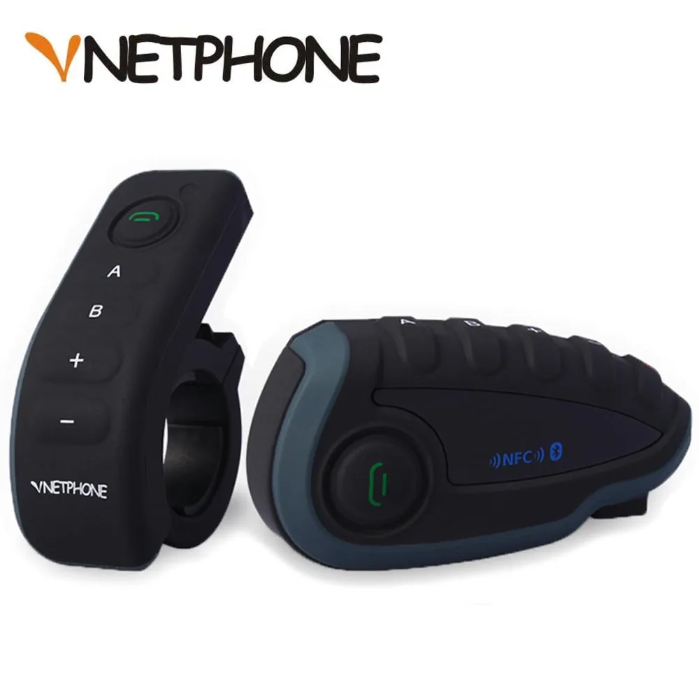 Vnetphone 5 Riders Capacete Cascos 1200M BT Bluetooth font b Motorcycle b font Handlebar Helmet Intercom