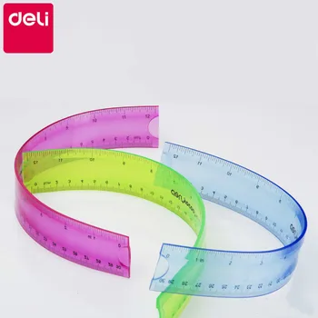 

Deli 6209 Straight Ruler Student Foldable Soft Ruler Stationery Creative Practical 30cm Student Drawing Rulesr Drafting Supplies