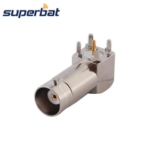 Superbat BNC Jack женский через отверстие под прямым углом печатного монтажа RF коаксиальный разъем адаптера