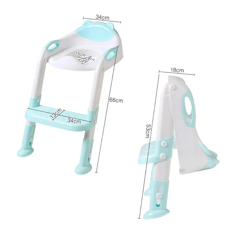 2 цвета складные детские Детский горшок детские сиденье для унитаза для приучения к туалету с регулируемая лестница удобная спинка