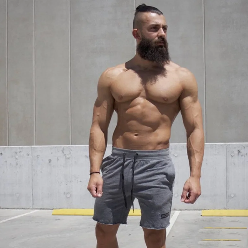 mens cut off jogger shorts