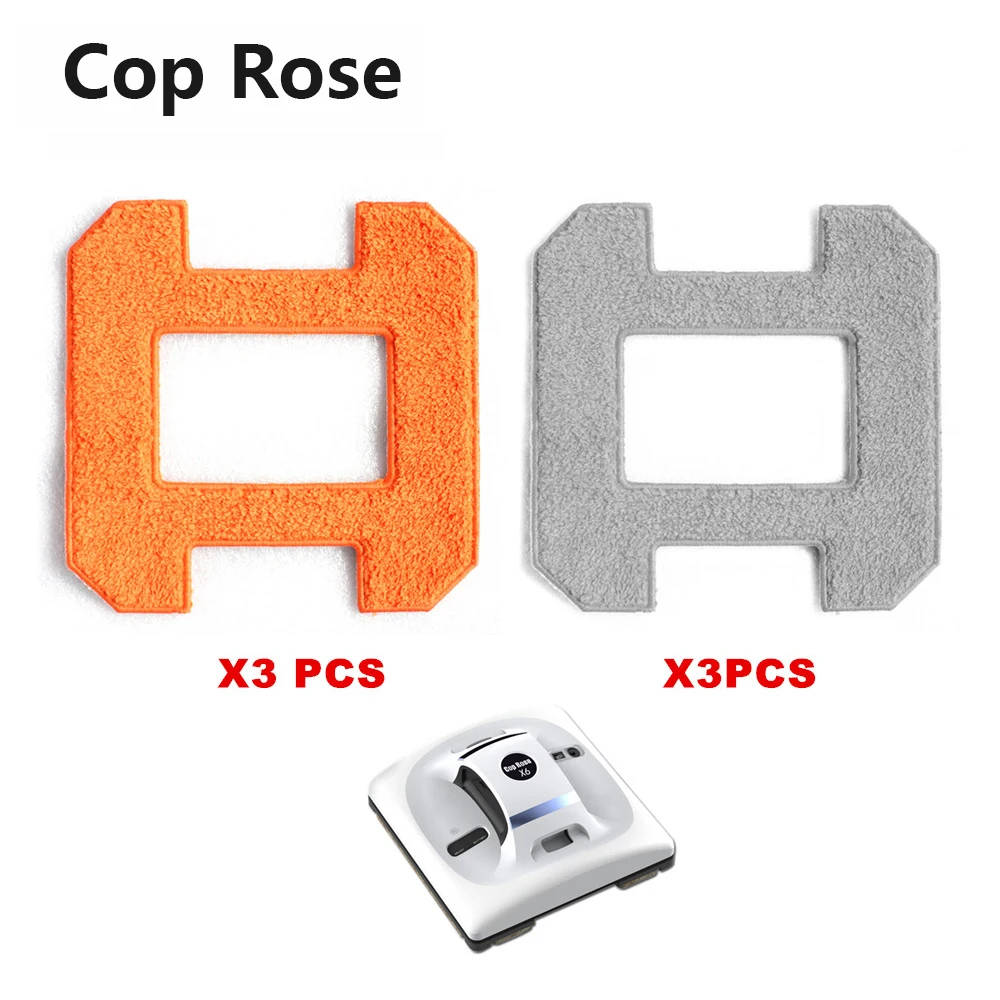 COP ROSE X6 робот для чистки окон, волоконные моющие салфетки 4 шт. для мойки окон, вакуумный робот X6