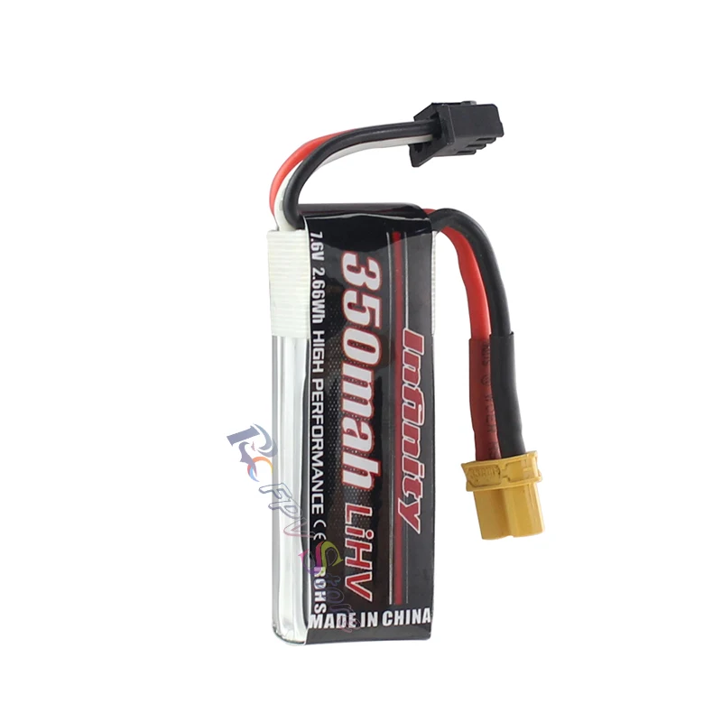 5 шт. аккумулятор Infinity Lipo 350mAh 2S 7,6 V 85C FPV с разъемом Amass XT30 XT30U для внутреннего гоночного дрона