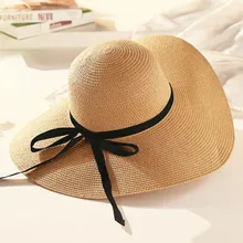 Новинка,, круглые соломенные шляпы с широкими полями из рафии, летние шляпы от солнца для женщин, пляжные шляпы для отдыха, женские плоские шляпы
