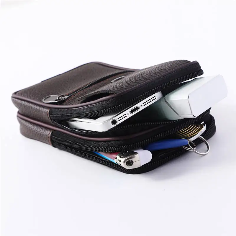 Vintage Men Pure color Leather Handbag Messenger Bags Coin Bag men's wallet clutch portfel cuzdan billetera carteira 40MA1911