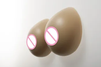 

1600g/pair Full Silicone Breast Forms Enhancer Brown Fake Boobs For Drag Queen Crossdresser