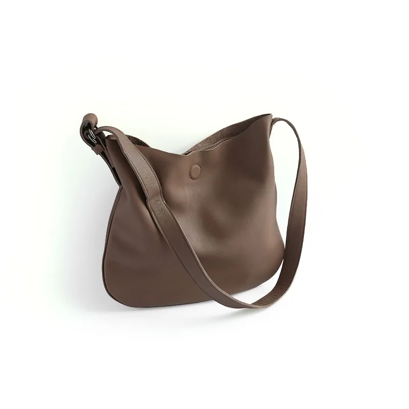 Vendange Ретро повседневная женская сумка из натуральной кожи простая ручная сумка из коровьей кожи 2352