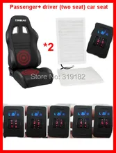 2 seats installed car seat heater ,square 2-dial 5-level switch w heating elements carbon fiber seat cushion heated seat kit