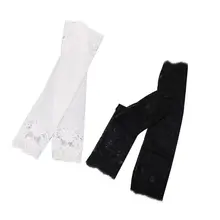 Women Girls Summer UV Protection Arm Sleeves Sexy Crochet Floral Lace Warmers Jacquard Scar Cover Long Fingerless Driving Gloves
