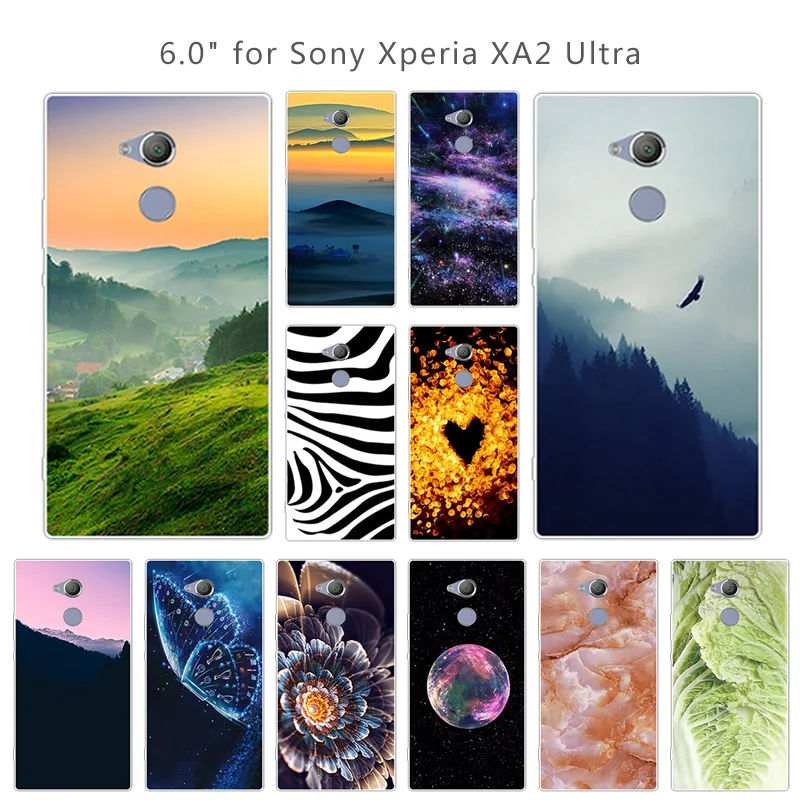 6 0 для Sony Xperia XA2 Ультра чехол телефона Ультра-мягкий силиконовый из ТПУ Ultra Scenic Eagle