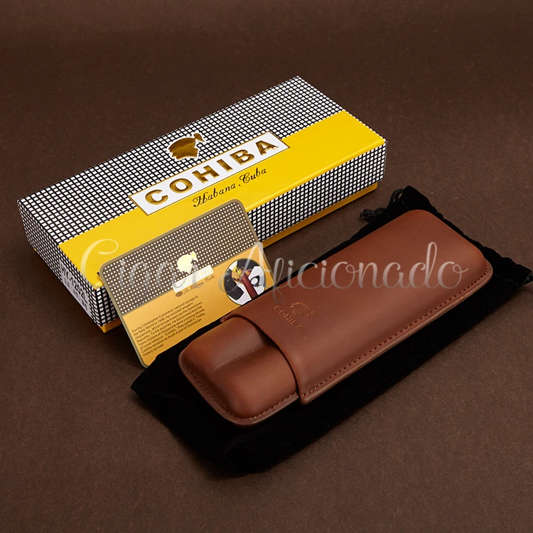 COHIBA Красивые гаджеты великолепный портативный коричневый кожаный чехол для