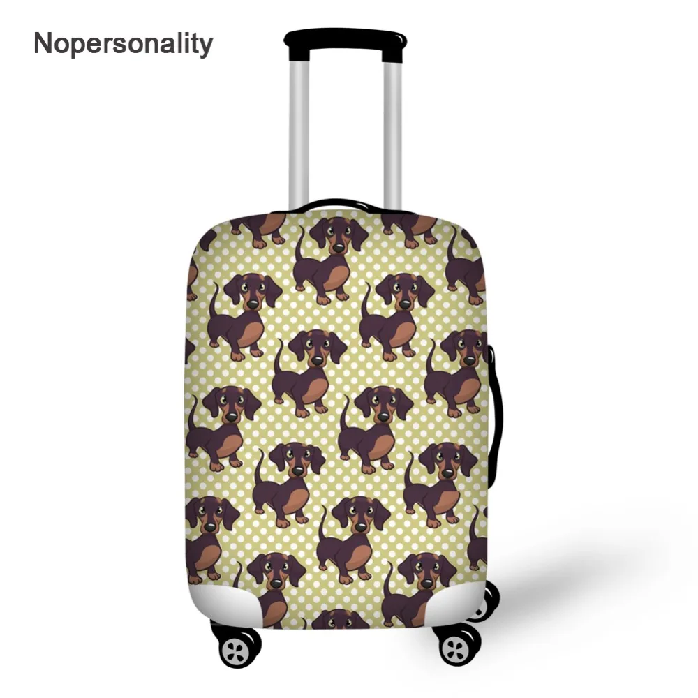 

Nopersonality Cute Floral Dachshund Dog Print Luggage Protective Dust Cover Elastic 18-30inch Suitcase Cover Waterproof Cover