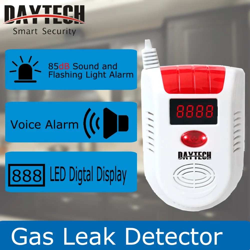 Daytech Главная Безопасность газ детектор утечки легковоспламеняющиеся утечки газа сигнализации Сенсор LPG/природный газ/угольный светодио