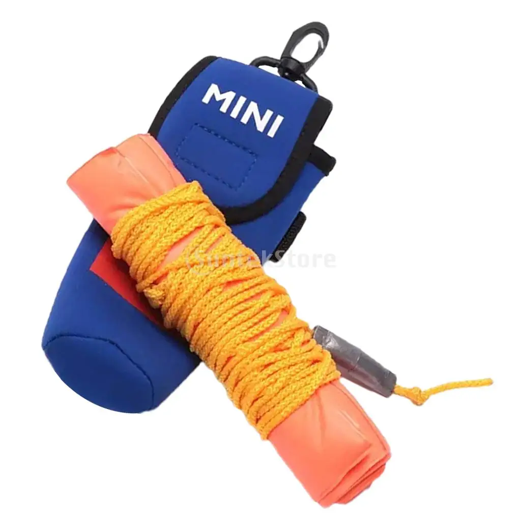 Underwater Scuba Diving Snorkeling Inflatable Buoy Float Signal Diver Down Flag with Surface Buoy Marker + Yellow Line